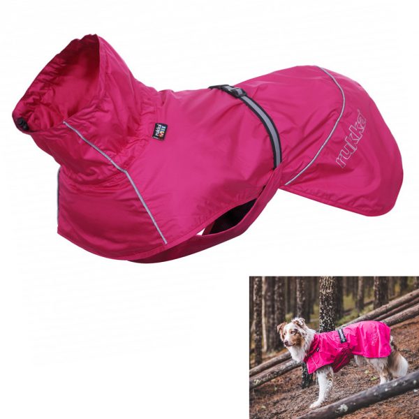 Rukka Hase koiran sadetakki, kauniin pinkin värisenä.