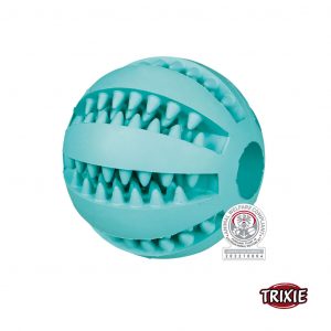 Dentafun pallo on pienille koirille hauska, pomppiva ja joustava lelu, jonka muotoilu auttaa hampaiden puhtaana pidossa.