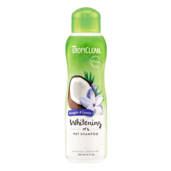 TropiClean shampoo shampoo valkoiselle turkille.
