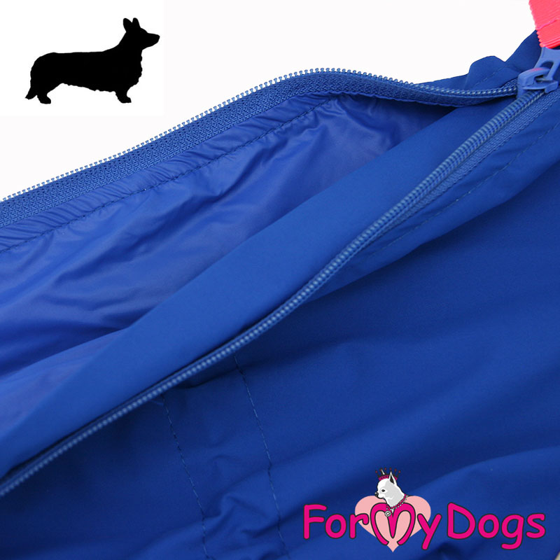 Sileä vuorinen koiran sadehaalari.