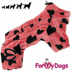 Tyttö koiran kaksikerroksinen pehmoplyysi haalari.