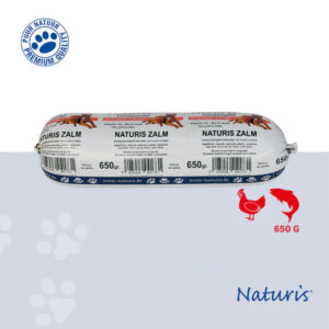 Naturis lohi ja kana makkara koirille ja kissoille.