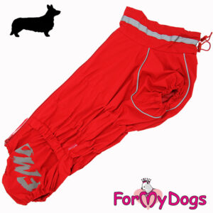 ForMyDogs välikausihaalari Welsh Corgi tytölle, punainen